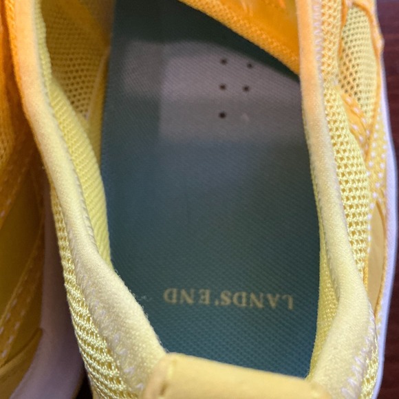 Lands' End Water Sport Sneaker Women 11B Yellow Upper Mesh Athletic Lace Up 1374 - Picture 12 of 16